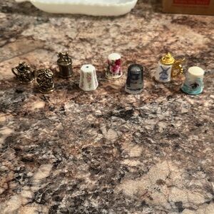 Assorted Decorative Thimbles Collection